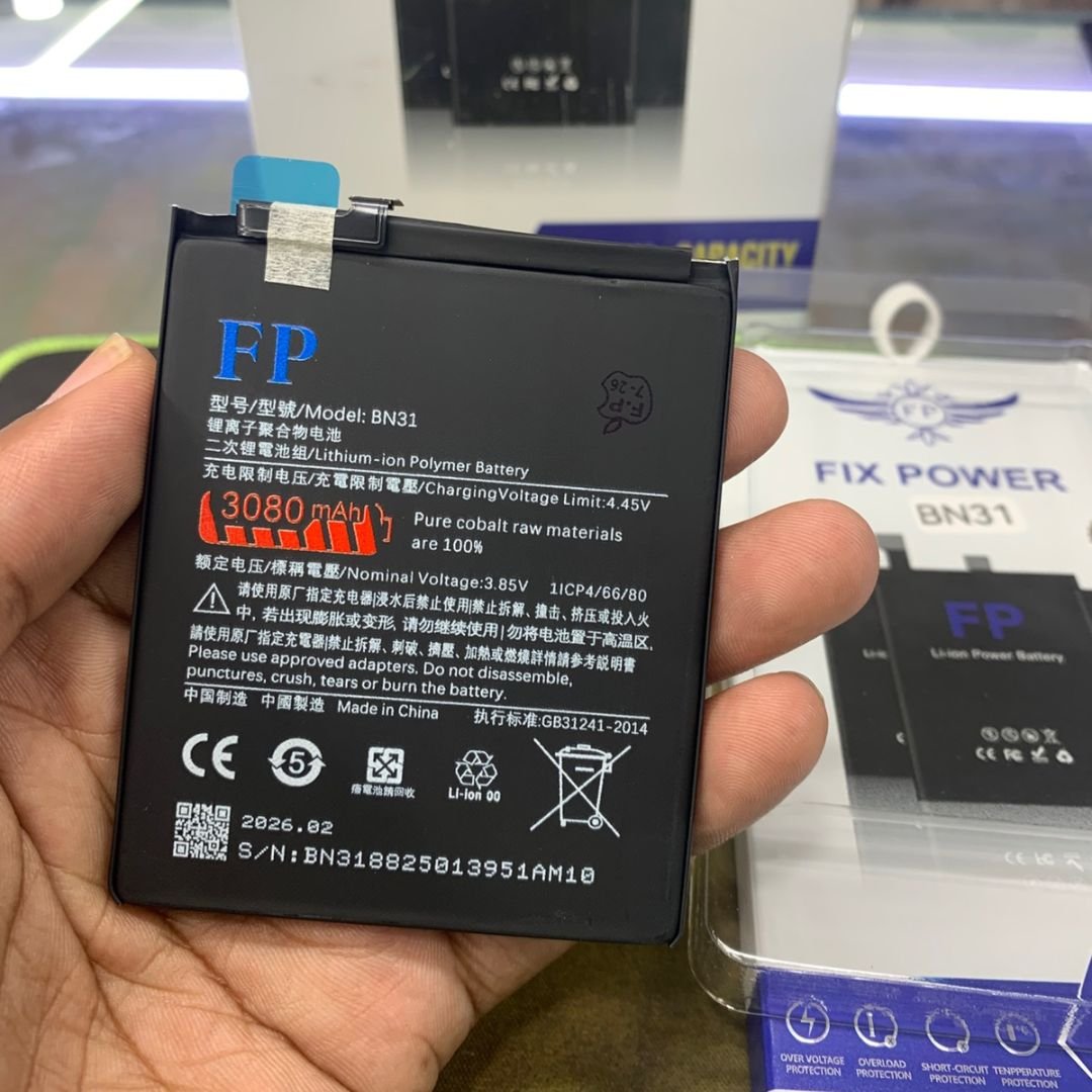 ayra gadgets- Fix Power Battery Xiaomi BN31 Original-Capacity Replacement Battery (3080mAh) - Image 1